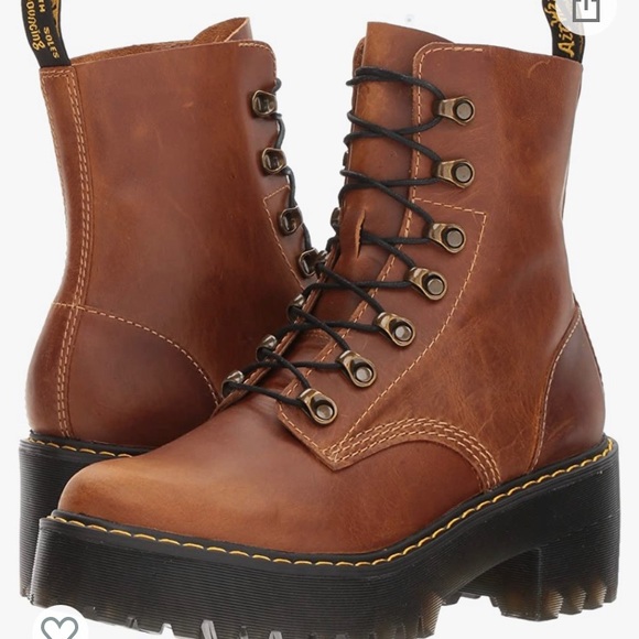Dr. Martens Shoes - Dr. Martens Leona boots. Butterscotch color. Only warn once.